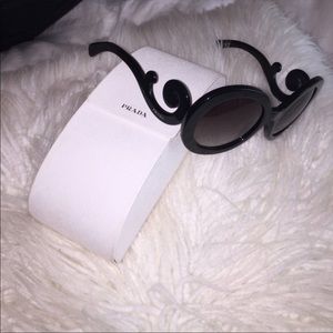 Authentic Prada 'Baroque' 55mm Round Sunglasses